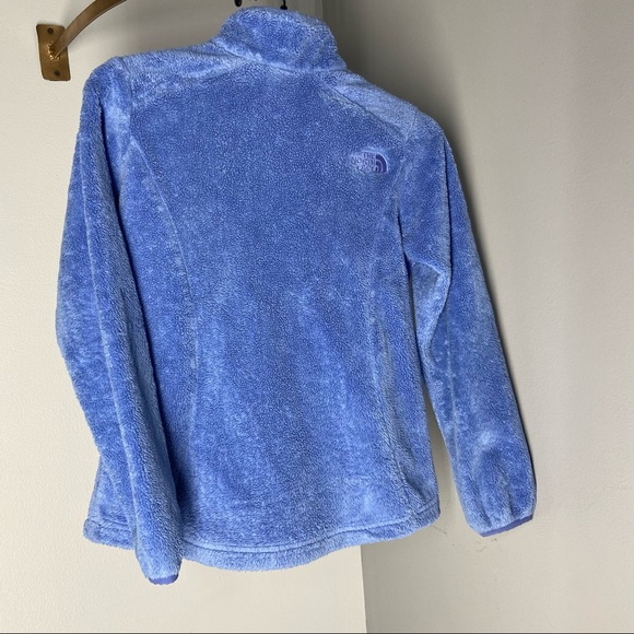 The North Face Girls Medium 10-12 Blue Fuzzy Osito Full Zip Fleece Jacket - Picture 3 of 9